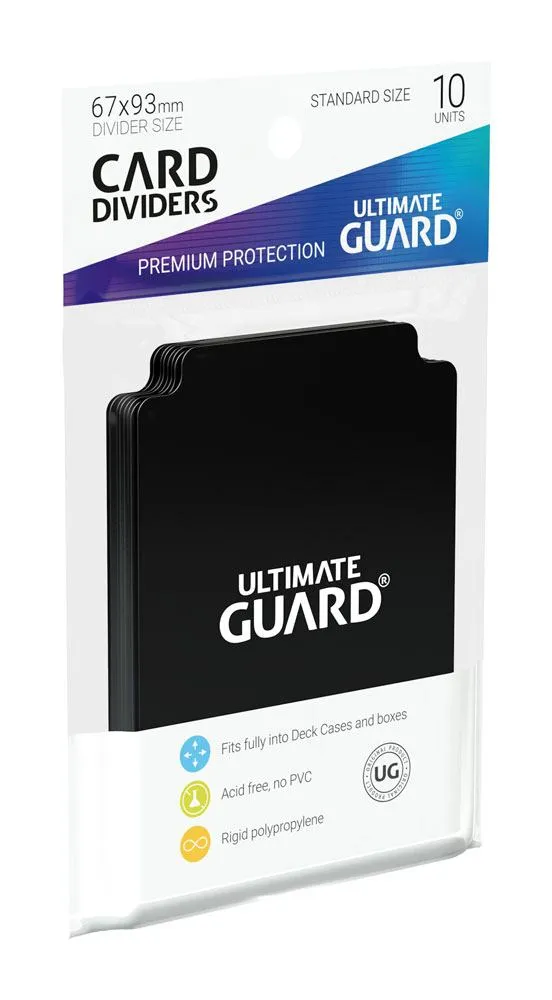 Ultimate Guard Card Dividers Standard Size 67 x 93 mm (10 Unidades) - Black